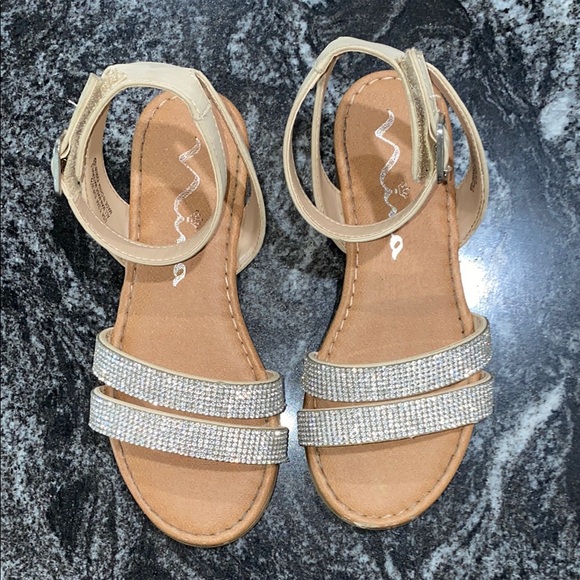 Sparkly Rhinestone Girls Strappy Sandals - Picture 3 of 9